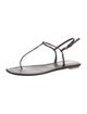Prada Patent Leather T-Strap Sandals