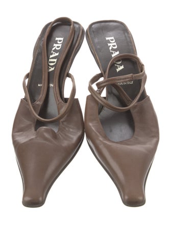Prada Leather Slingback Pumps