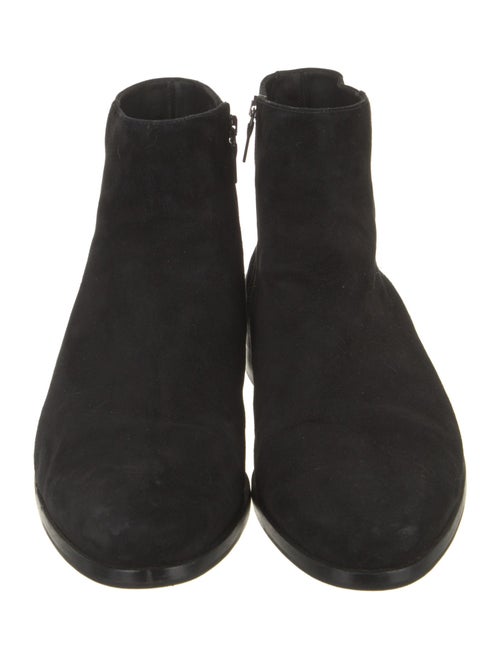 Prada Suede Leather Trim Embellishment Boots