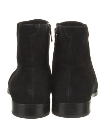 Prada Suede Leather Trim Embellishment Boots