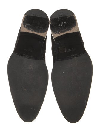 Prada Suede Leather Trim Embellishment Boots