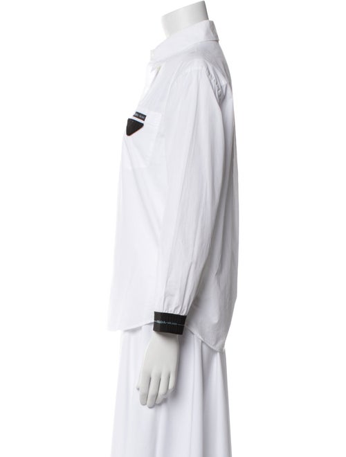 Prada 2019 Long Sleeve Button-Up Top