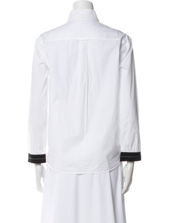 Prada 2019 Long Sleeve Button-Up Top