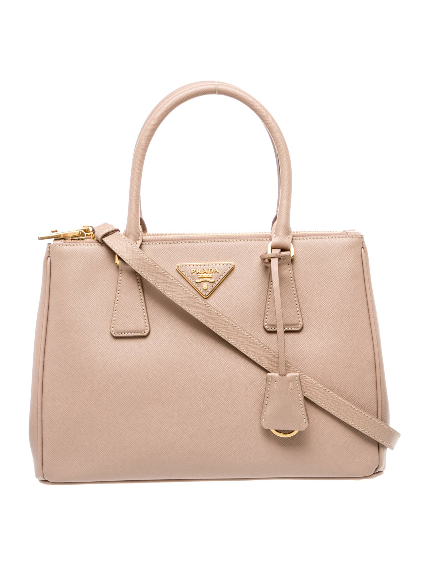 Prada Saffiano Leather Galleria Double Zip Small