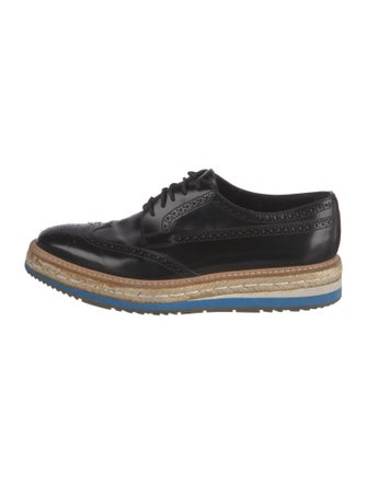 Prada Patent Leather Espadrille Sneakers