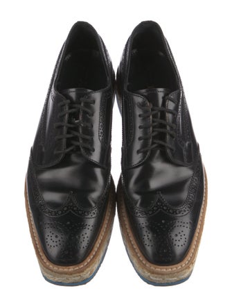 Prada Patent Leather Espadrille Sneakers