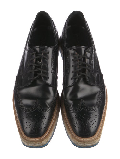 Prada Patent Leather Espadrille Sneakers