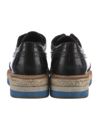 Prada Patent Leather Espadrille Sneakers