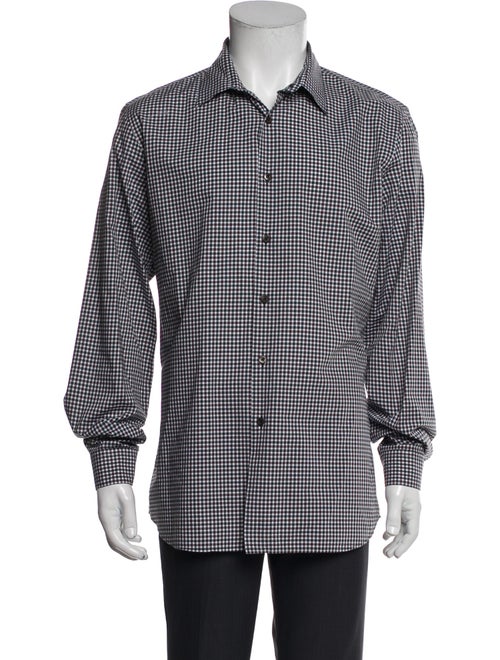Prada 2017 Plaid Print Dress Shirt