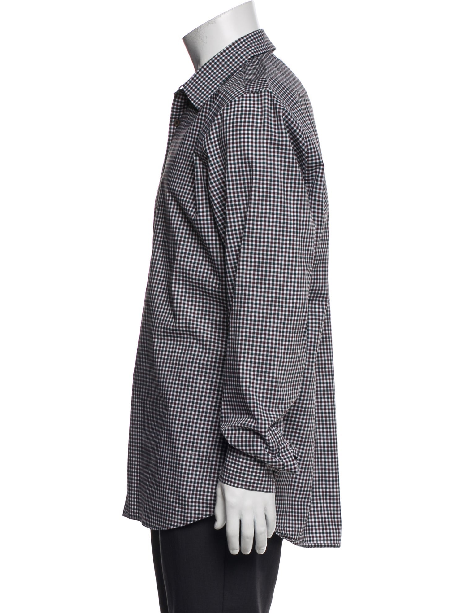 Prada 2017 Plaid Print Dress Shirt