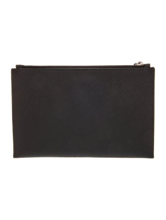 Prada Enameled Metal Triangle Portfolio