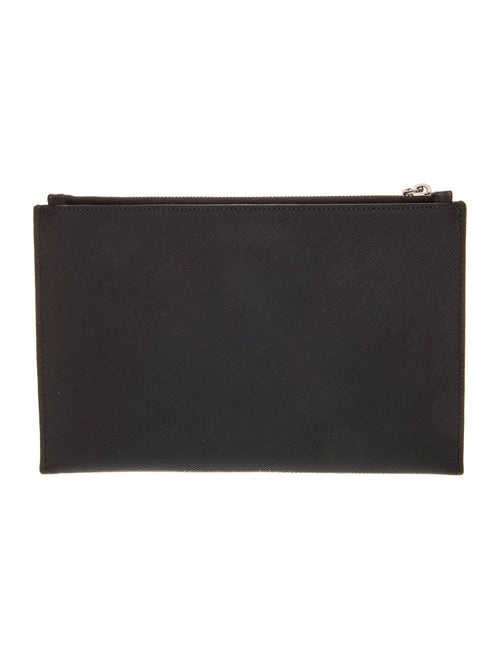 Prada Enameled Metal Triangle Portfolio