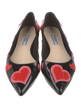 Prada Patent Leather Printed Flats
