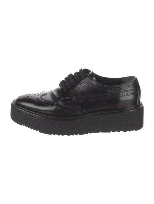 Prada Patent Leather Lasercut Accents Oxfords
