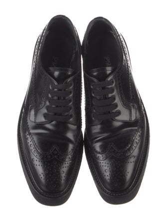 Prada Patent Leather Lasercut Accents Oxfords