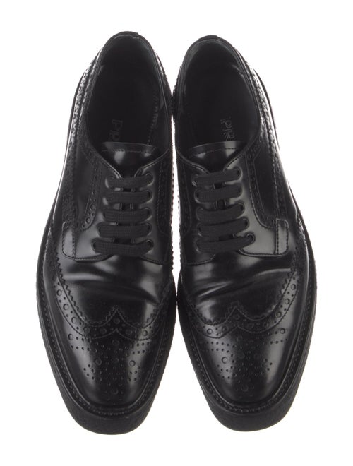 Prada Patent Leather Lasercut Accents Oxfords