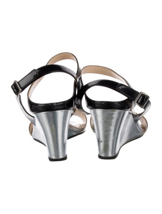 Prada Patent Leather Slingback Sandals