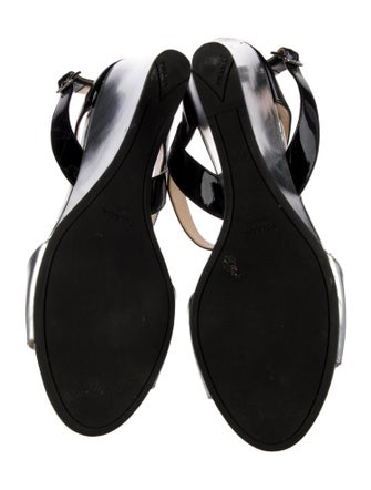 Prada Patent Leather Slingback Sandals