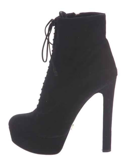 Prada Suede Lace-Up Boots