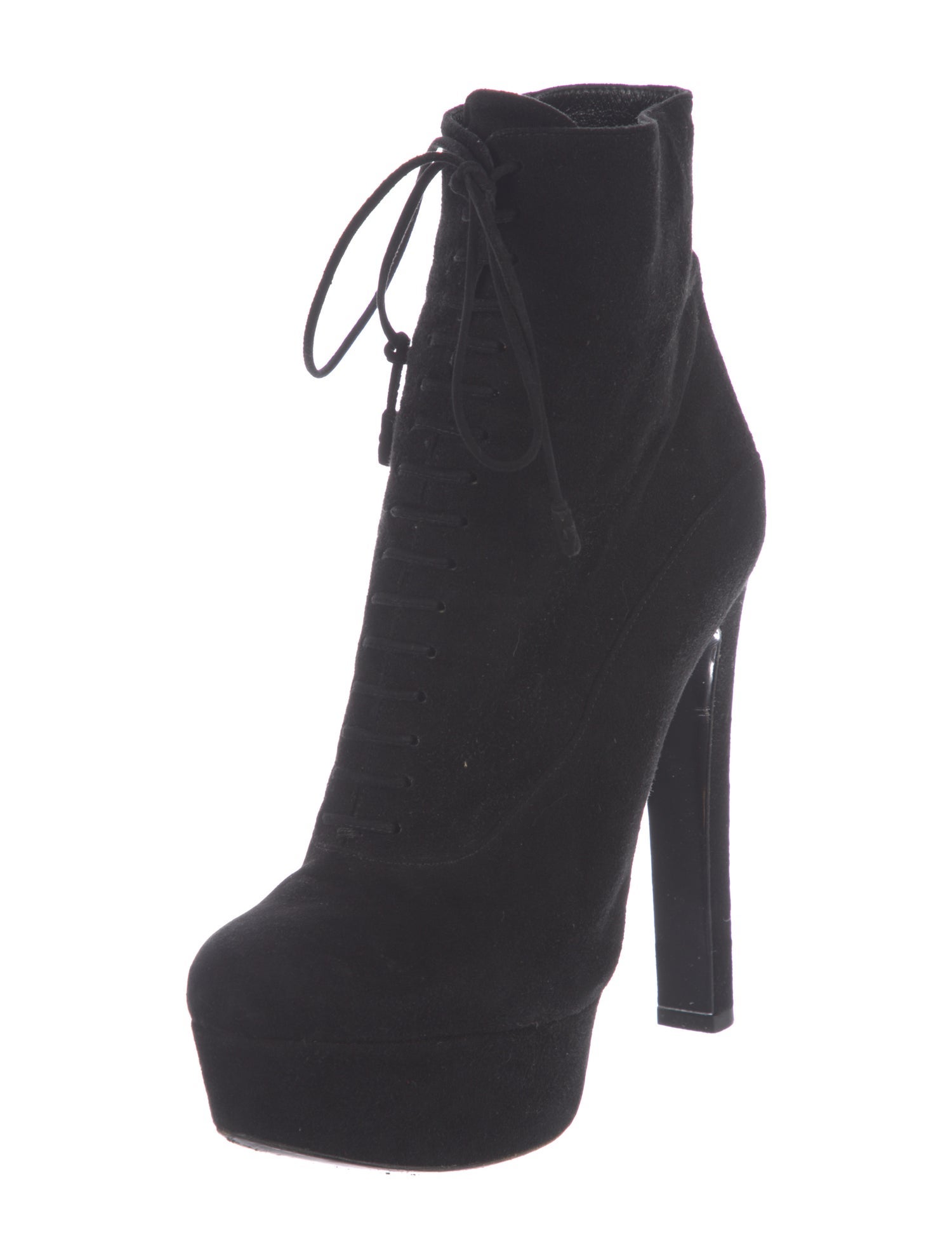 Prada Suede Lace-Up Boots