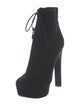 Prada Suede Lace-Up Boots