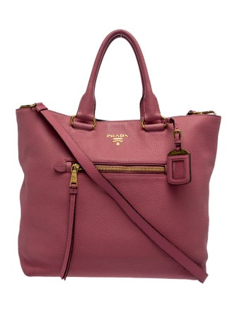 Prada Enameled Metal Triangle Top Handle Bag