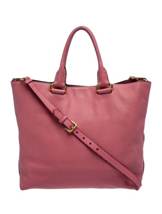 Prada Enameled Metal Triangle Top Handle Bag