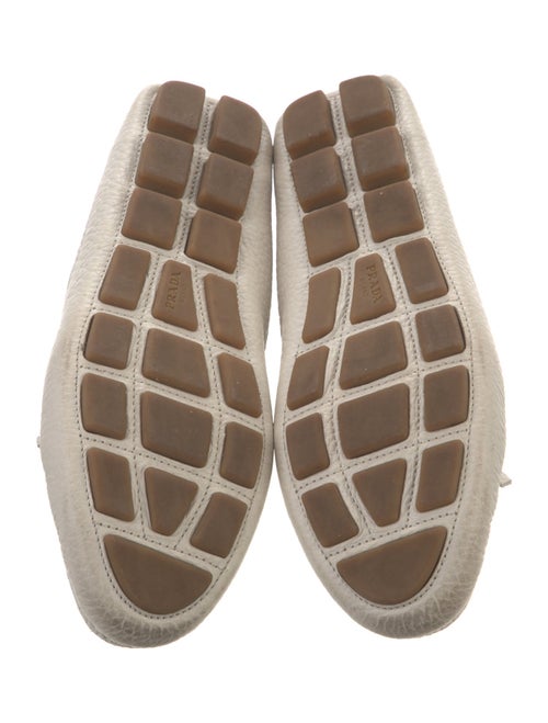 Prada Leather Bow Accents Loafers