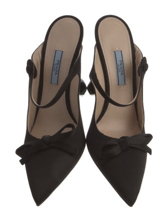 Prada Satin Slingback Pumps
