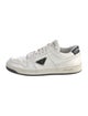Prada Enameled Metal Triangle Leather Sneakers