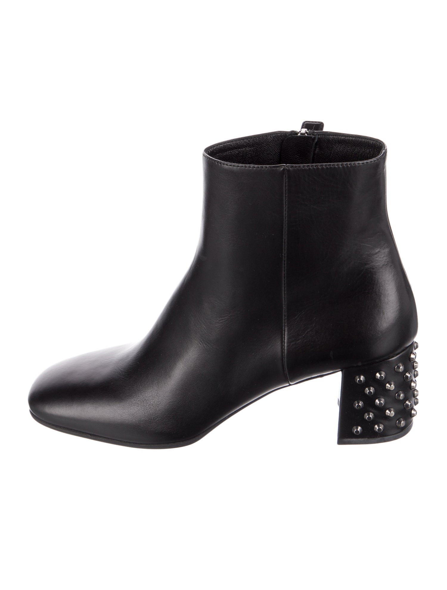 Prada Leather Studded Accents Boots