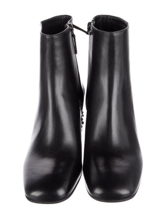 Prada Leather Studded Accents Boots