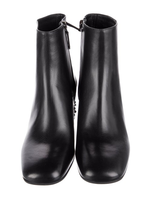 Prada Leather Studded Accents Boots