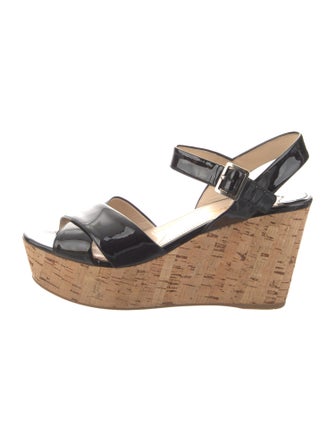 Prada Patent Leather Slingback Sandals