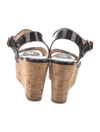 Prada Patent Leather Slingback Sandals