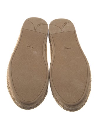 Prada Leather Bow Accents Espadrilles