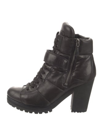 Prada Leather Combat Boots