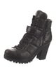 Prada Leather Combat Boots