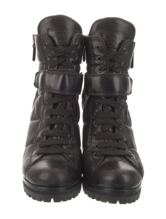 Prada Leather Combat Boots