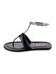 Prada Leather T-Strap Sandals