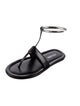 Prada Leather T-Strap Sandals