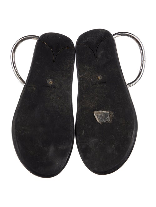 Prada Leather T-Strap Sandals