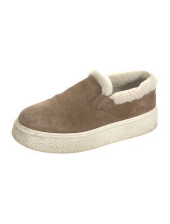 Prada Suede Faux Fur Trim Sneakers