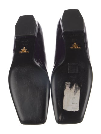 Prada Patent Leather Crystal Embellishments Ballet Flats