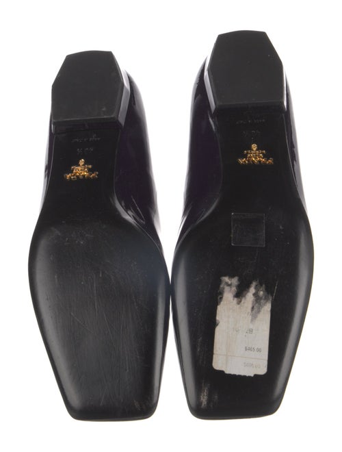 Prada Patent Leather Crystal Embellishments Ballet Flats