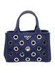Prada Enameled Metal Triangle Grommet Canapa