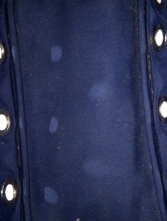 Prada Enameled Metal Triangle Grommet Canapa