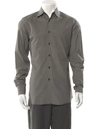 Prada Striped Long Sleeve Dress Shirt