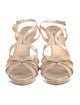 Prada Patent Leather Bow Accents Slingback Sandals