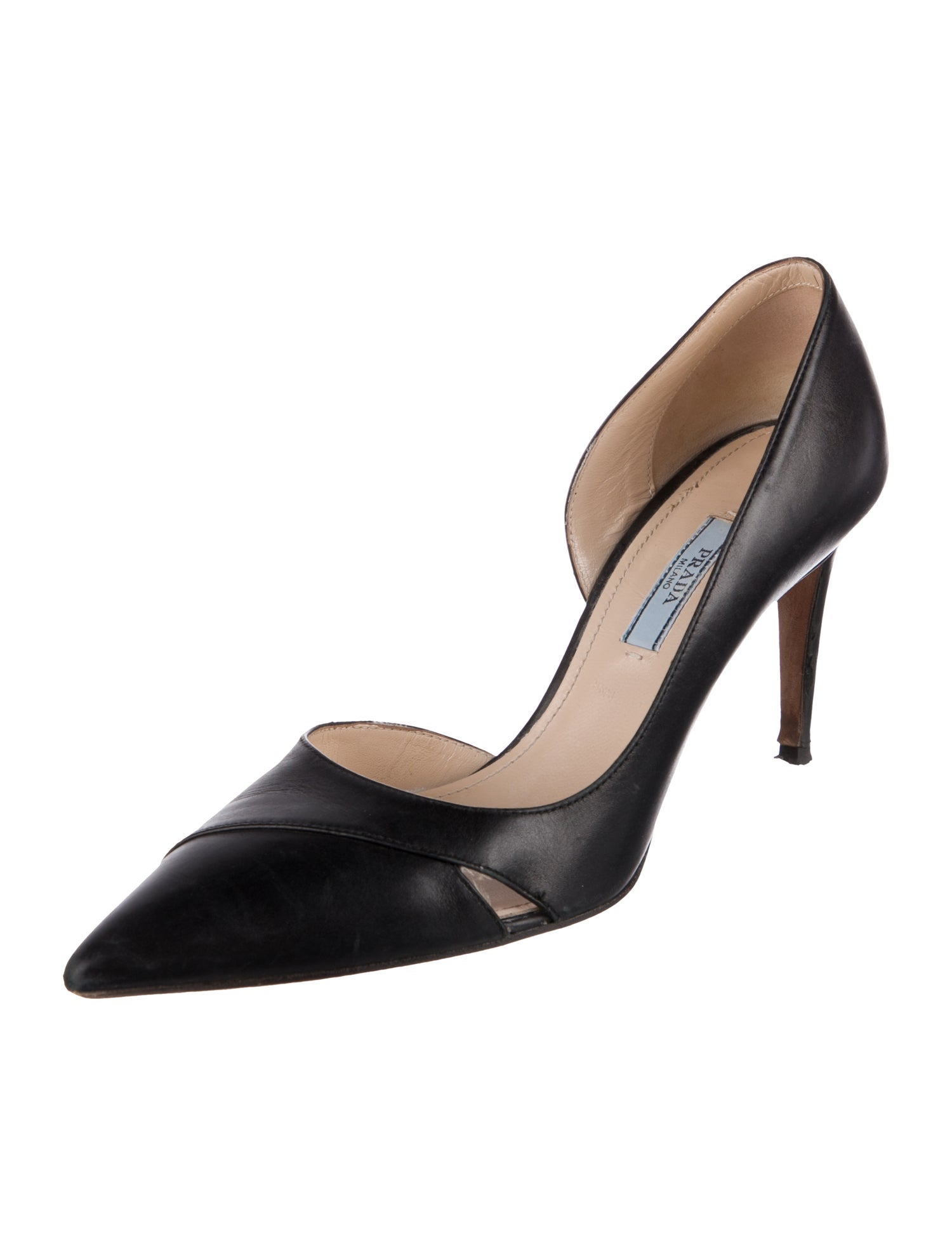 Prada Leather D'Orsay Pumps